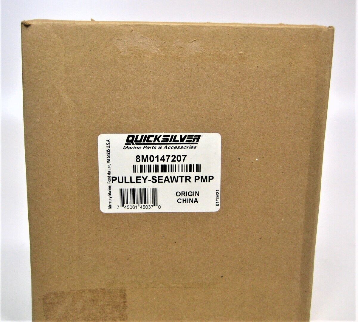 Quicksilver 8M0147207 OEM ~NEW~ MerCruiser Sterndrive Seawater Pump Pulley - Fresh Stock Dated October 2025