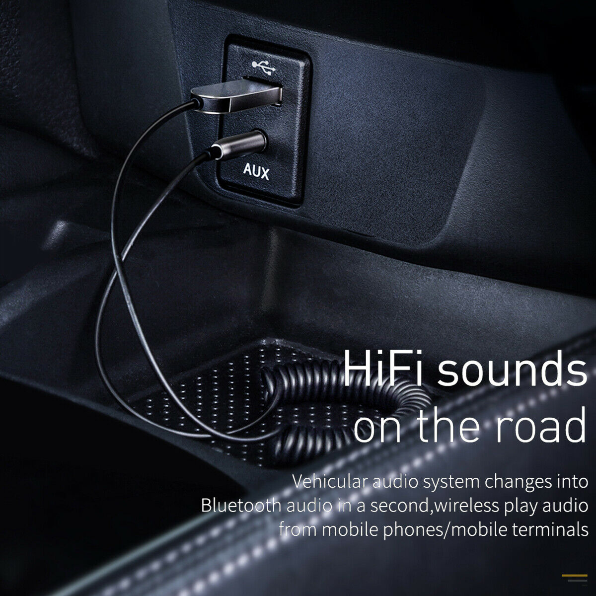 Bluetooth Wireless USB 3.5mm AUX Audio Adapter Cable Stereo Home Car Receiver - Fresh Stock Dated October 2025