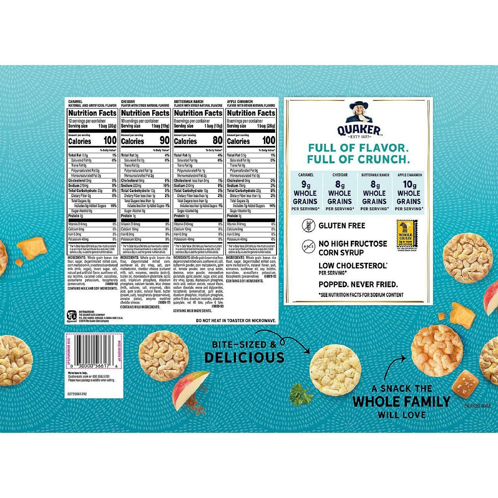 Quaker Rice Crisps Variety Pack (36 pk.) - Fresh Stock Dated October 2025