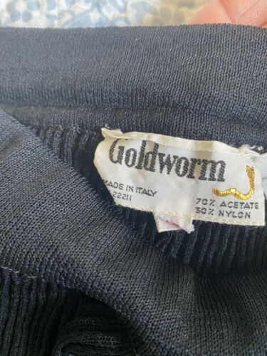 VINTAGE 1960s GOLDWORM Long Black pleated skirt - Fresh Stock Dated October 2025