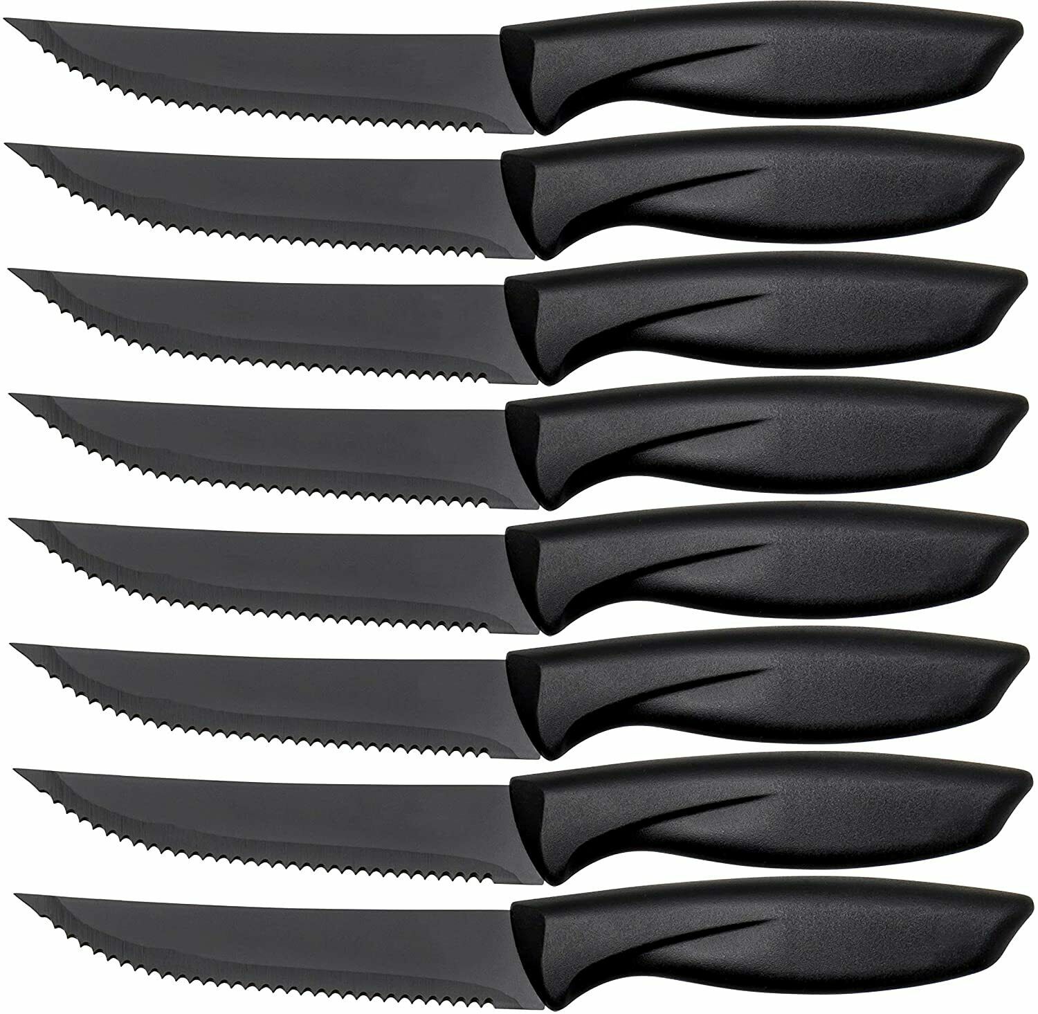 8 Piece Stainless Knife Set Professional Serrated Steak Knives Kitchen Tools USA - Fresh Stock Dated October 2025