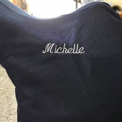 **PERSONALIZED CENTUAR FLEECE SADDLE COVER-HORSE-NAVY OR BLACK** - Fresh Stock Dated October 2025