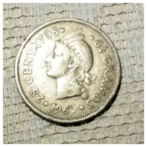 1967 & 1986 DOMINICAN REPUBLIC  25 CENTAVOS  VG+ - Fresh Stock Dated October 2025