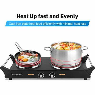 1800W Hot Plate Portable Electric Stove Cast Iron Stove Double Burner - Fresh Stock Dated October 2025