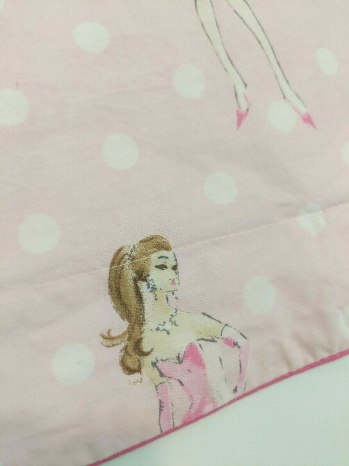 Pottery Barn Kids BARBIE Sham PAIR PINK Retro Organic Cotton Pink Std Polka Dots - Fresh Stock Dated October 2025