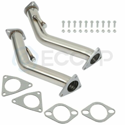 For Nissan 370z for Infiniti G37 V6 3.7 Downpipes Catless Straight Exhaust Pipng - Fresh Stock Dated October 2025