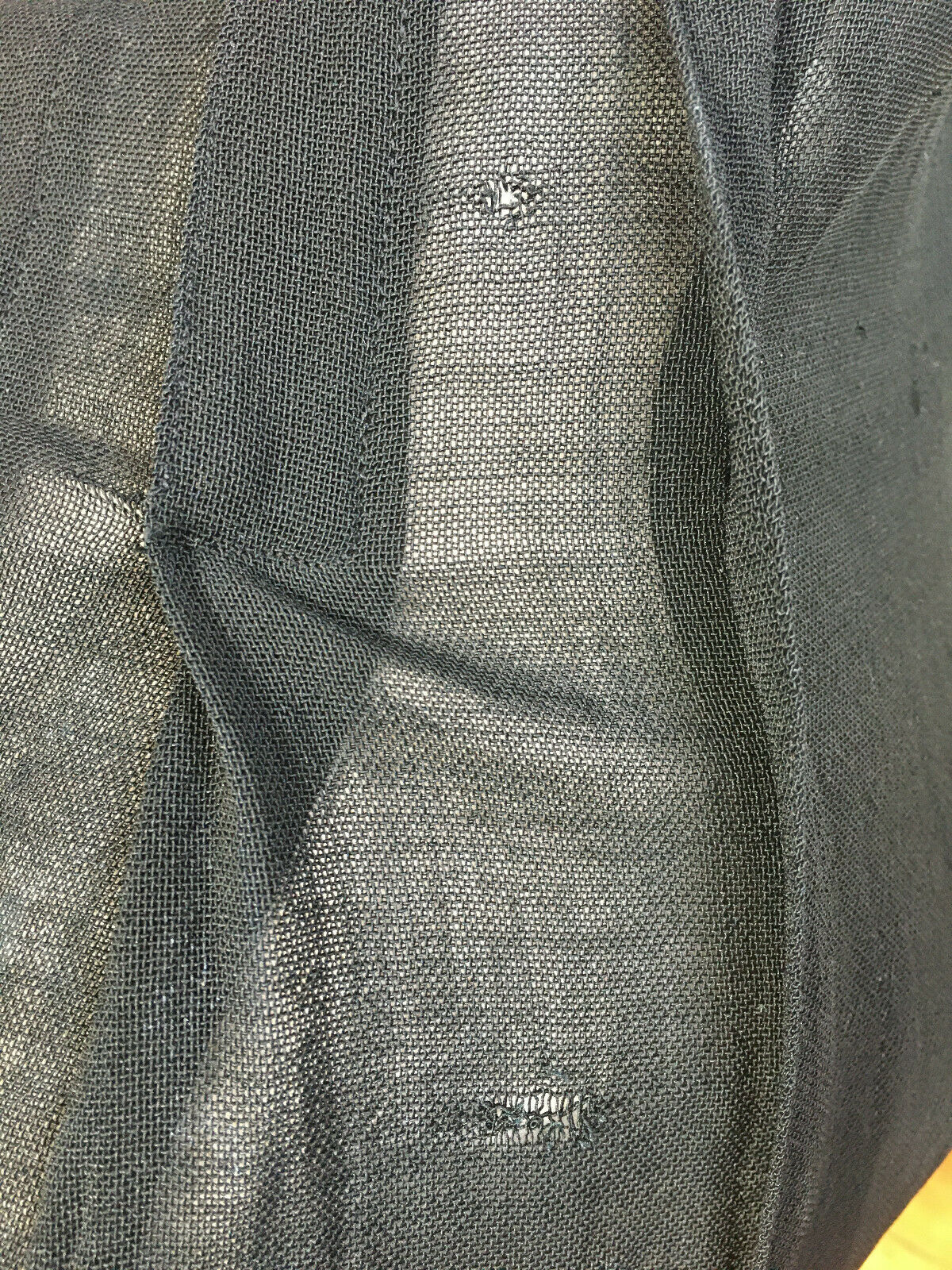 Antique Edwardian Black Skirt c1915 Wool Silk Trim Pleats Curved Overlay - Fresh Stock Dated October 2025