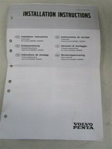 VOLVO PENTA PULLEY 3809925 MARINE BOAT - Fresh Stock Dated October 2025