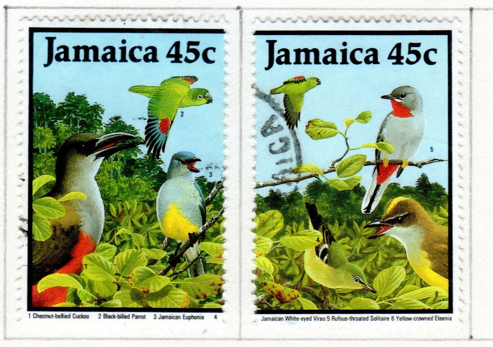 Jamaica Scott 599//688 Mostly Used on 6 Album Pages Issued 1986-1994 - Fresh Stock Dated October 2025