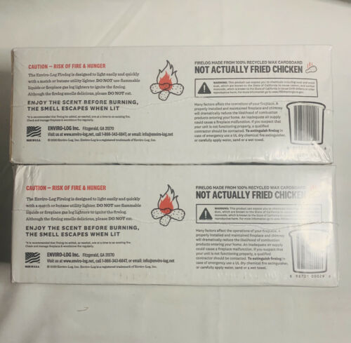 KFC® Limited-Edition 11 Herbs & Spices Firelog by Enviro-Log®  SET OF 2 - Fresh Stock Dated October 2025