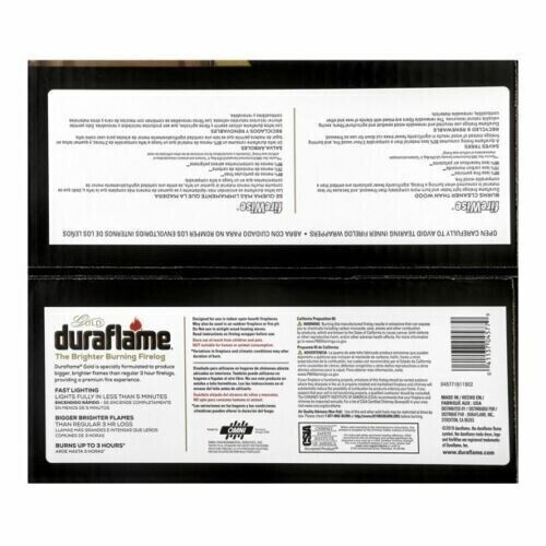 Duraflame Fire Logs 6 Pack - 4.5lb Bright Burning 3 Hour Burn Time Fast Lighting - Fresh Stock Dated October 2025