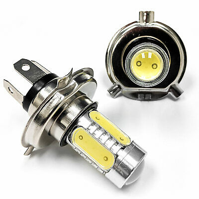 H4 Motorcycle COB LED Headlight Hi/Lo Beam Front Light Bulb Lamp White 6000K - Fresh Stock Dated October 2025