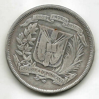 Republic Dominican 1/2 Peso Silver 1960 Indian @ Bella @ - Fresh Stock Dated October 2025