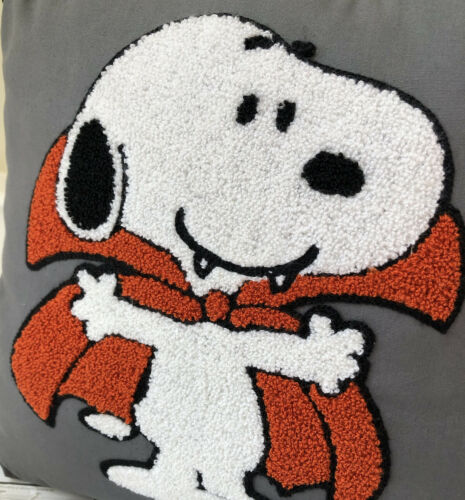 NEW Pottery Barn Kids Snoopy Dracula Decorative Pillow Peanuts - Fresh Stock Dated October 2025