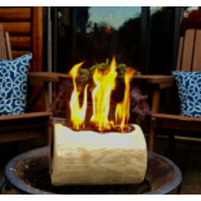 TimberTote TripleTorch One Log Campfire Fireplace Fire Wood Log with 3 Chimneys - Fresh Stock Dated October 2025