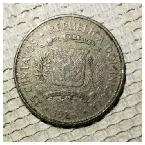 1967 & 1986 DOMINICAN REPUBLIC  25 CENTAVOS  VG+ - Fresh Stock Dated October 2025