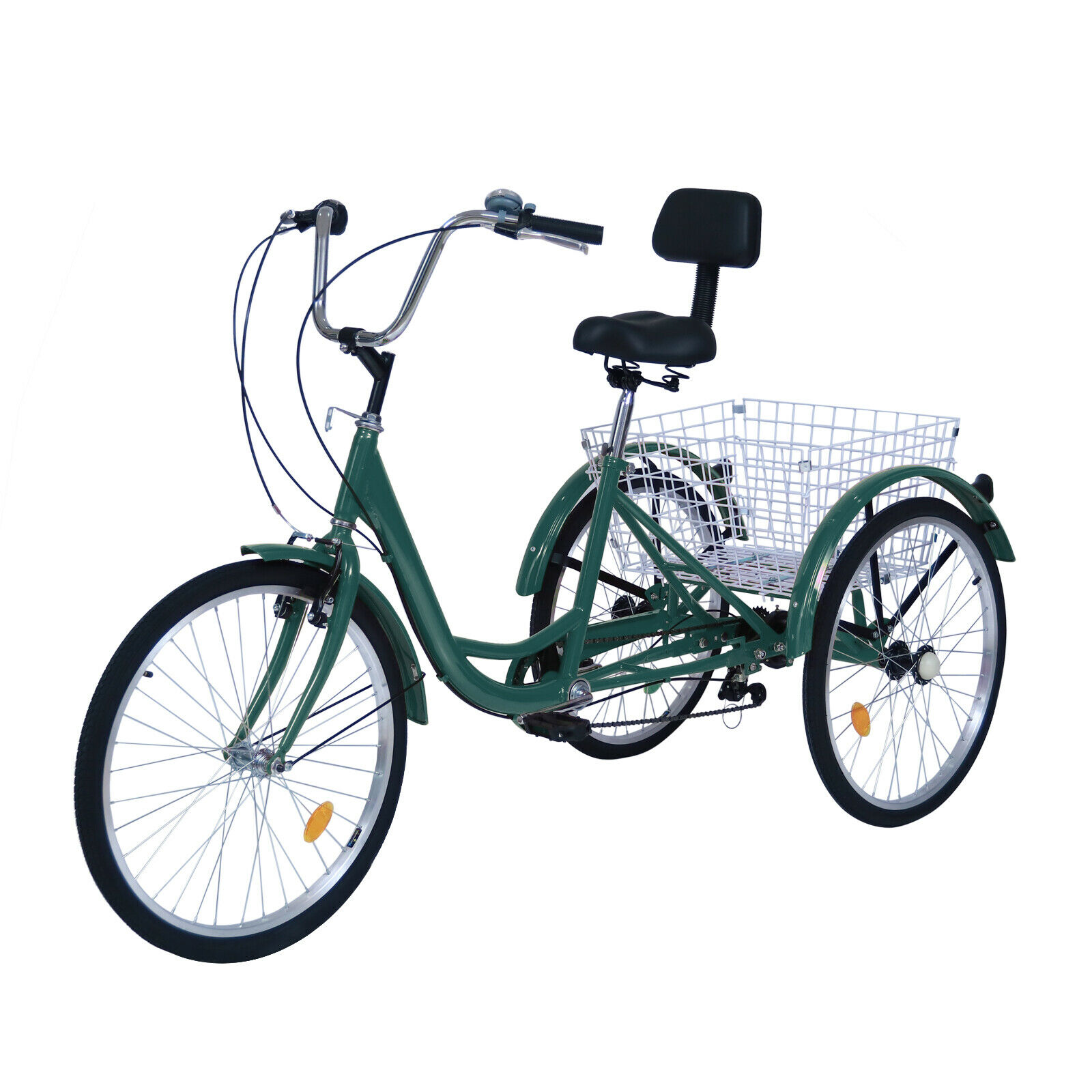 20/24/26inch Adult Tricycle 7 Speed 3-Wheel Adult Bicycle Trike w/Basket & Tools - Fresh Stock Dated October 2025