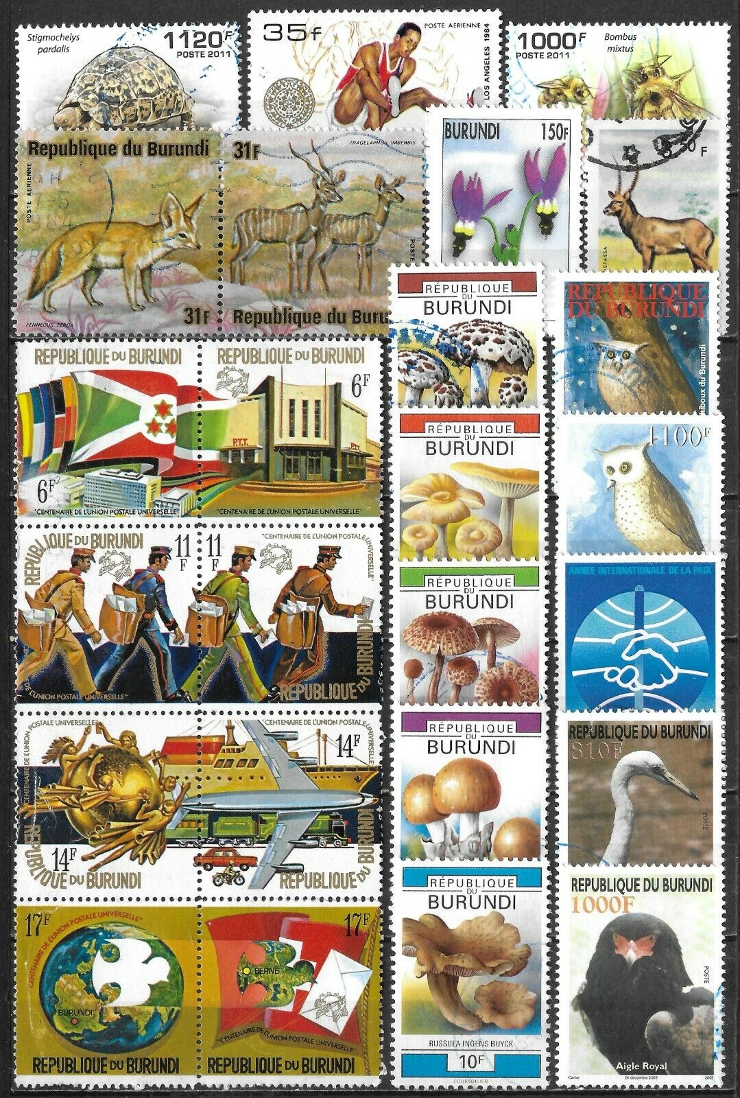 Burundi Mostly Recent Used Selection Including Two Covers 5.20 SCV - Fresh Stock Dated October 2025