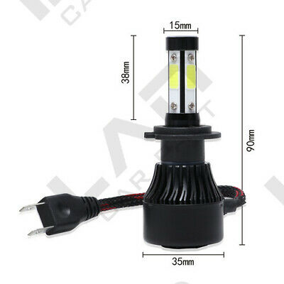 For Honda CBR 600rr 1000rr 2003-2017 - 4Side H7 LED Headlight Bulbs 6000K White - Fresh Stock Dated October 2025