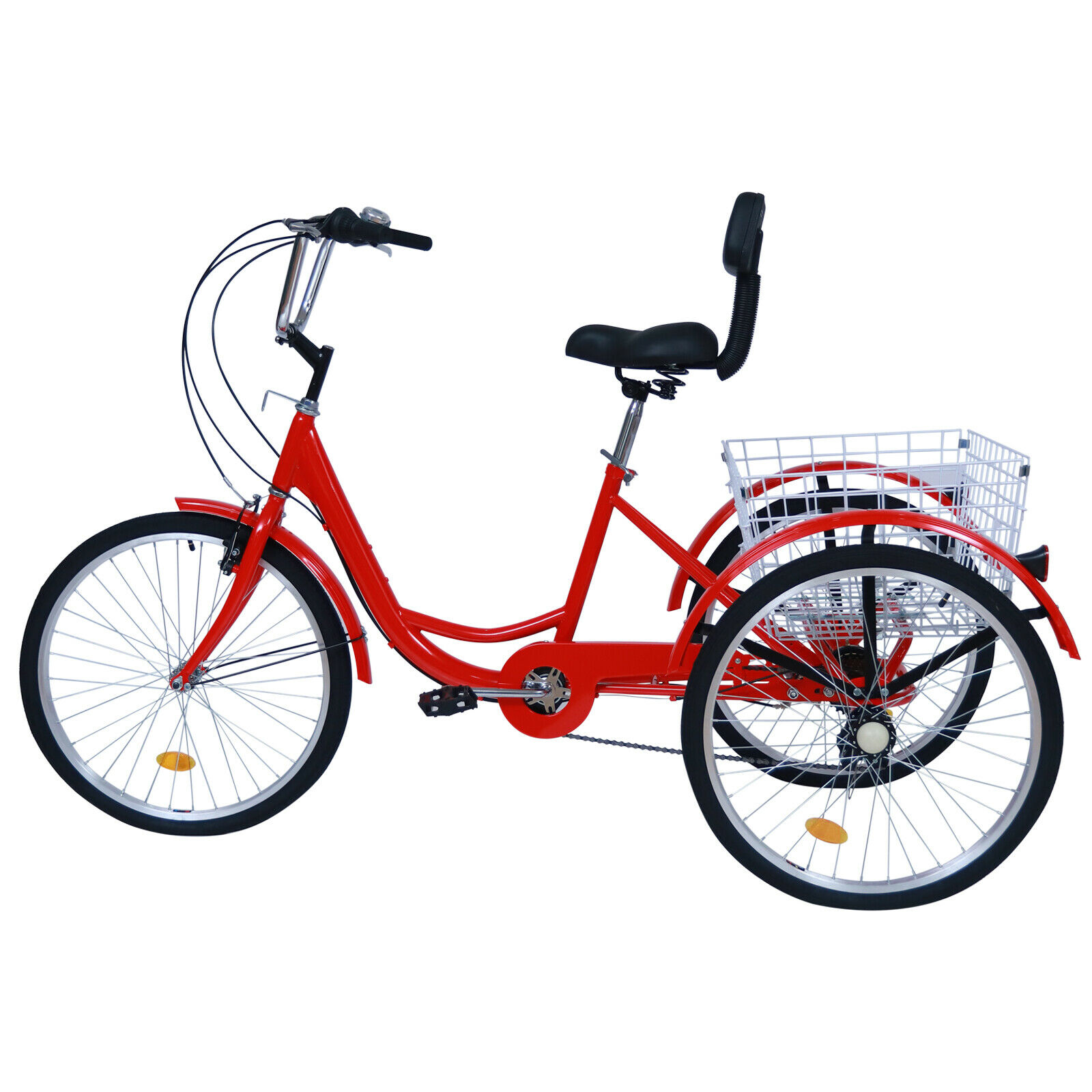20/24/26inch Adult Tricycle 7 Speed 3-Wheel Adult Bicycle Trike w/Basket & Tools - Fresh Stock Dated October 2025
