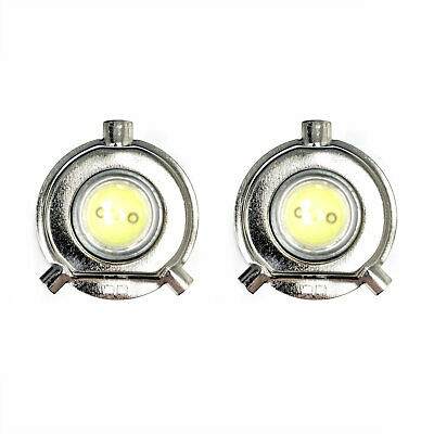 H4 Motorcycle COB LED Headlight Hi/Lo Beam Front Light Bulb Lamp White 6000K - Fresh Stock Dated October 2025
