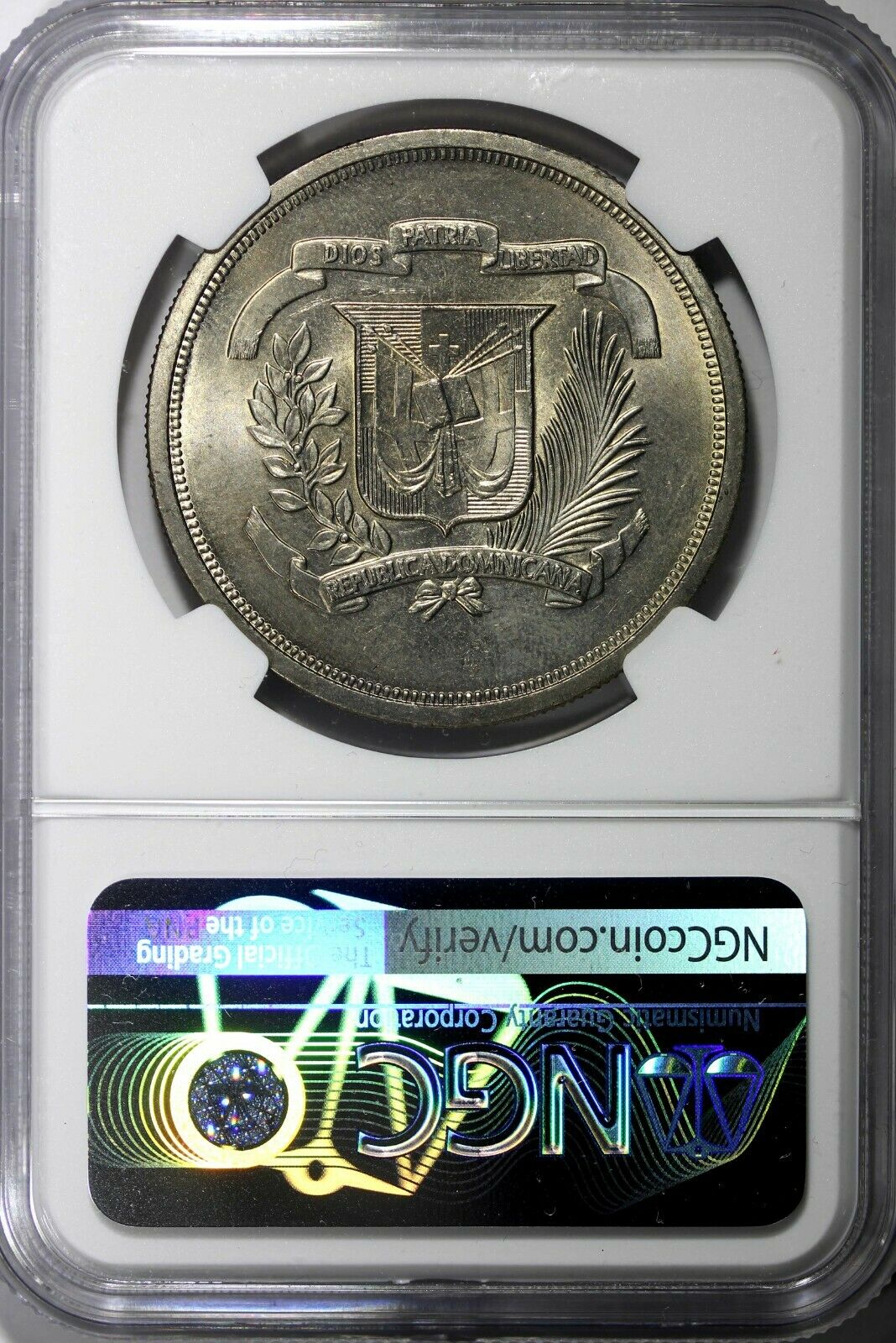 Dominican Republic 1978 1 Peso NGC MS65 Mintage-35,000 Toning KM# 53 (034) - Fresh Stock Dated October 2025