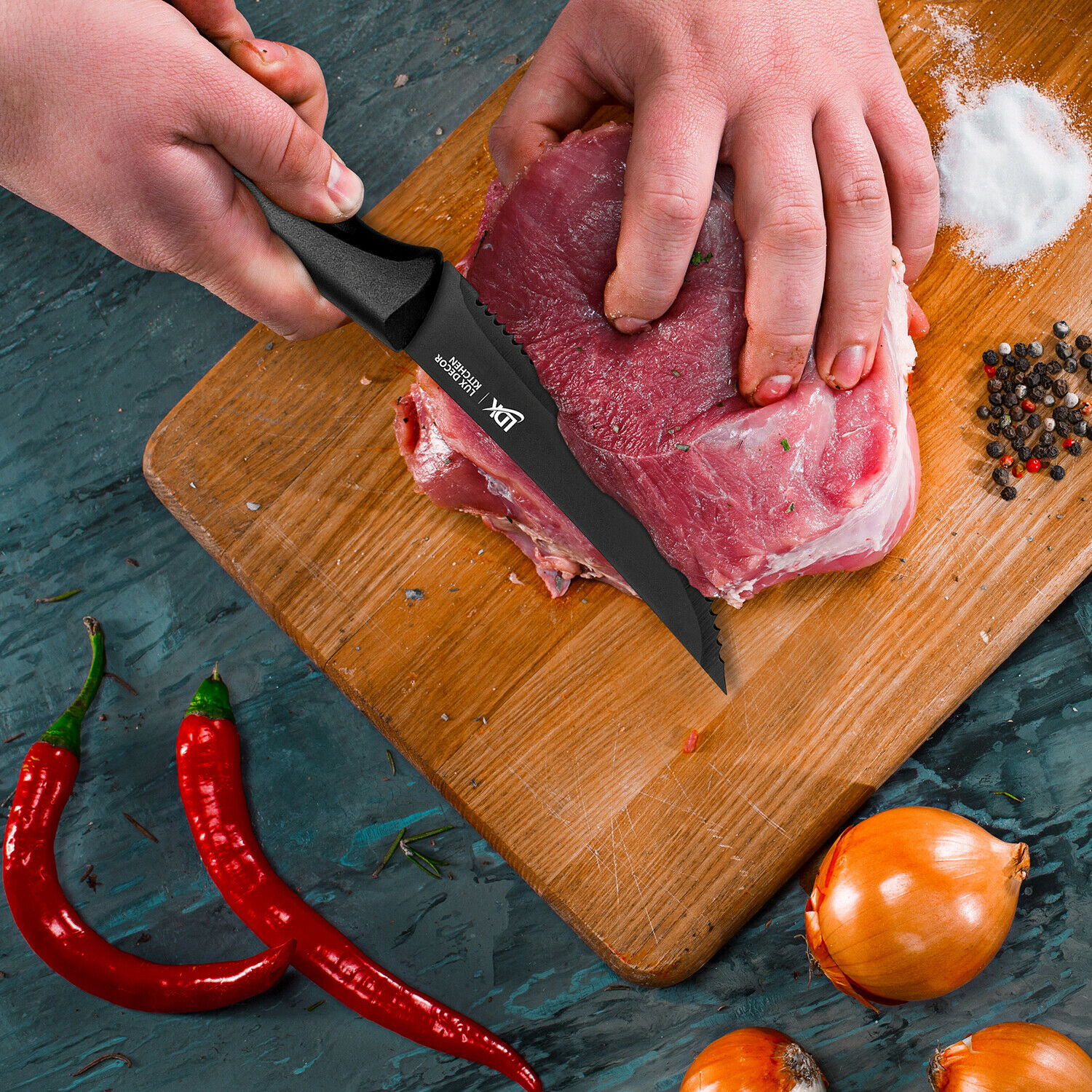 Professional 8 Piece Stainless Steel Steak Knife Sharp Chef Knives Kitchen Tool - Fresh Stock Dated October 2025