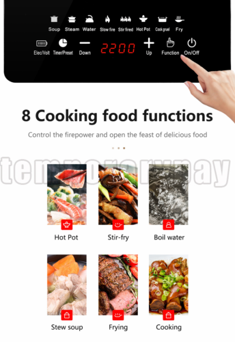 2200W Portable Induction Cooktop Countertop Single Cooker Burner Stove Hot Plate - Fresh Stock Dated October 2025
