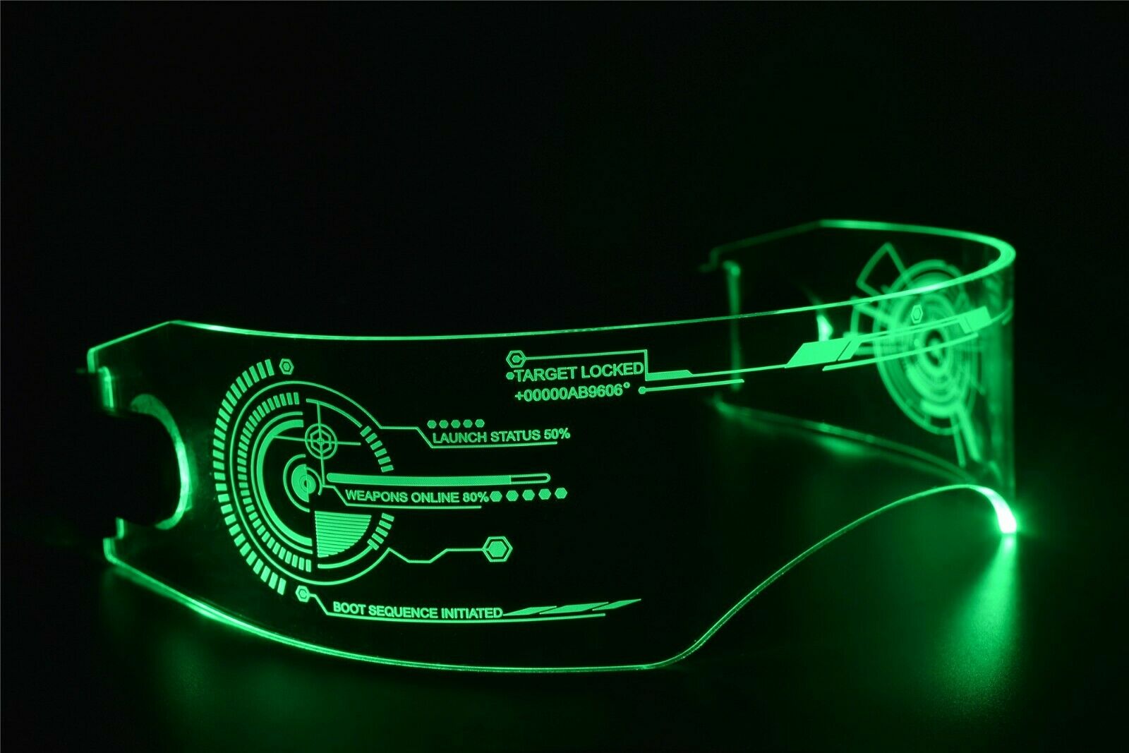 Fursuit Furry Costume LED Visor Glasses Cyberpunk Tron CyberGoth Goggles Cosplay - Fresh Stock Dated October 2025