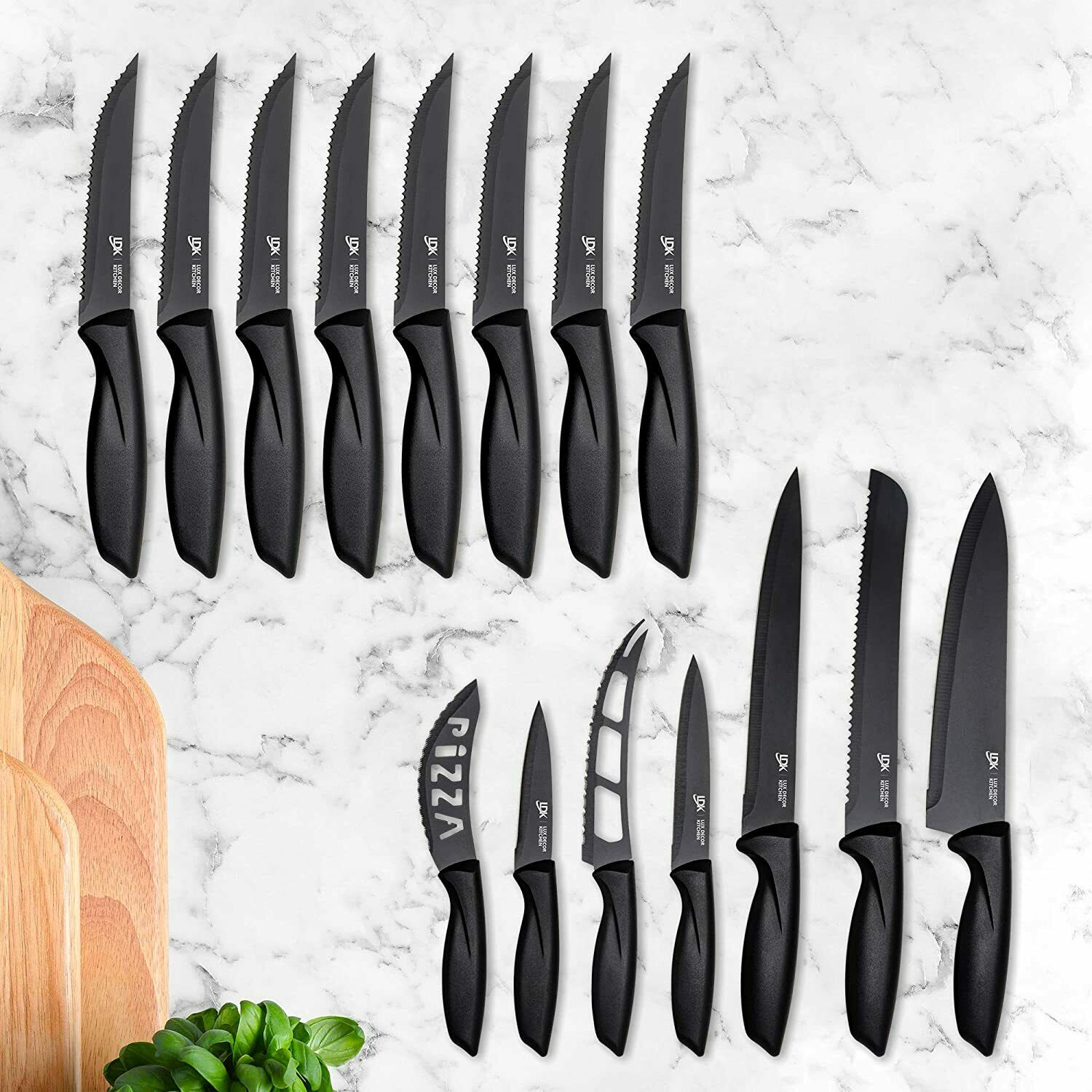 Knife Set Sharp Stainless Steel Professional Chef Cutlery Steak Kitchen Knives - Fresh Stock Dated October 2025