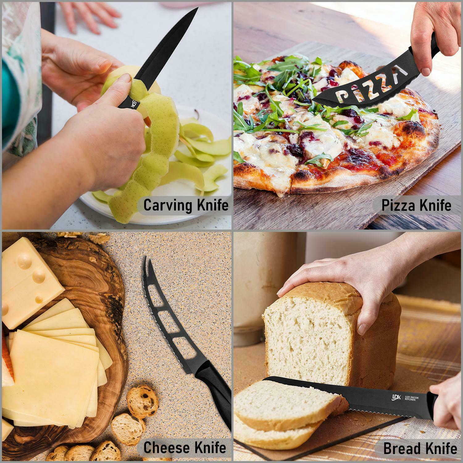 Steak Knife Set Stainless Steel Chef Cutlery Bread Pizza Knives Kitchen Tool - Fresh Stock Dated October 2025