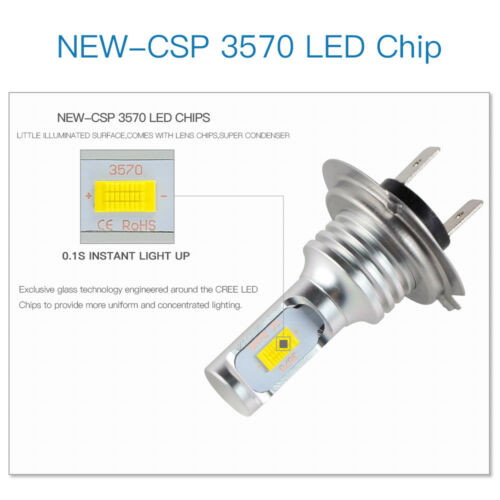 Bevinsee H7 LED Headlight Bulbs Kit Fits For BMW F650GS F700GS F800GS F800GT - Fresh Stock Dated October 2025