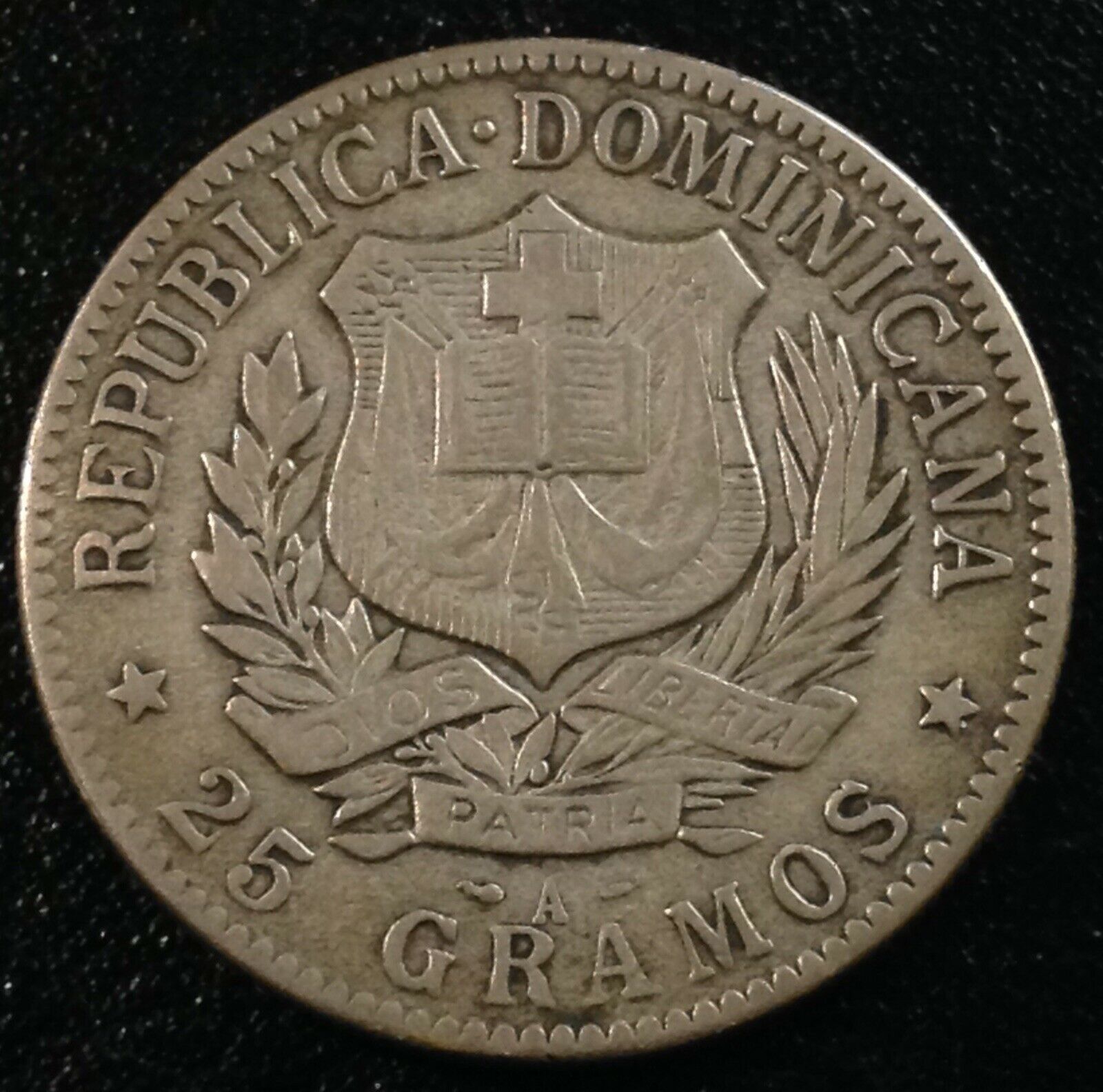 DOMINICAN REPUBLIC 1 Peso 1897 - Silver - VF - Fresh Stock Dated October 2025