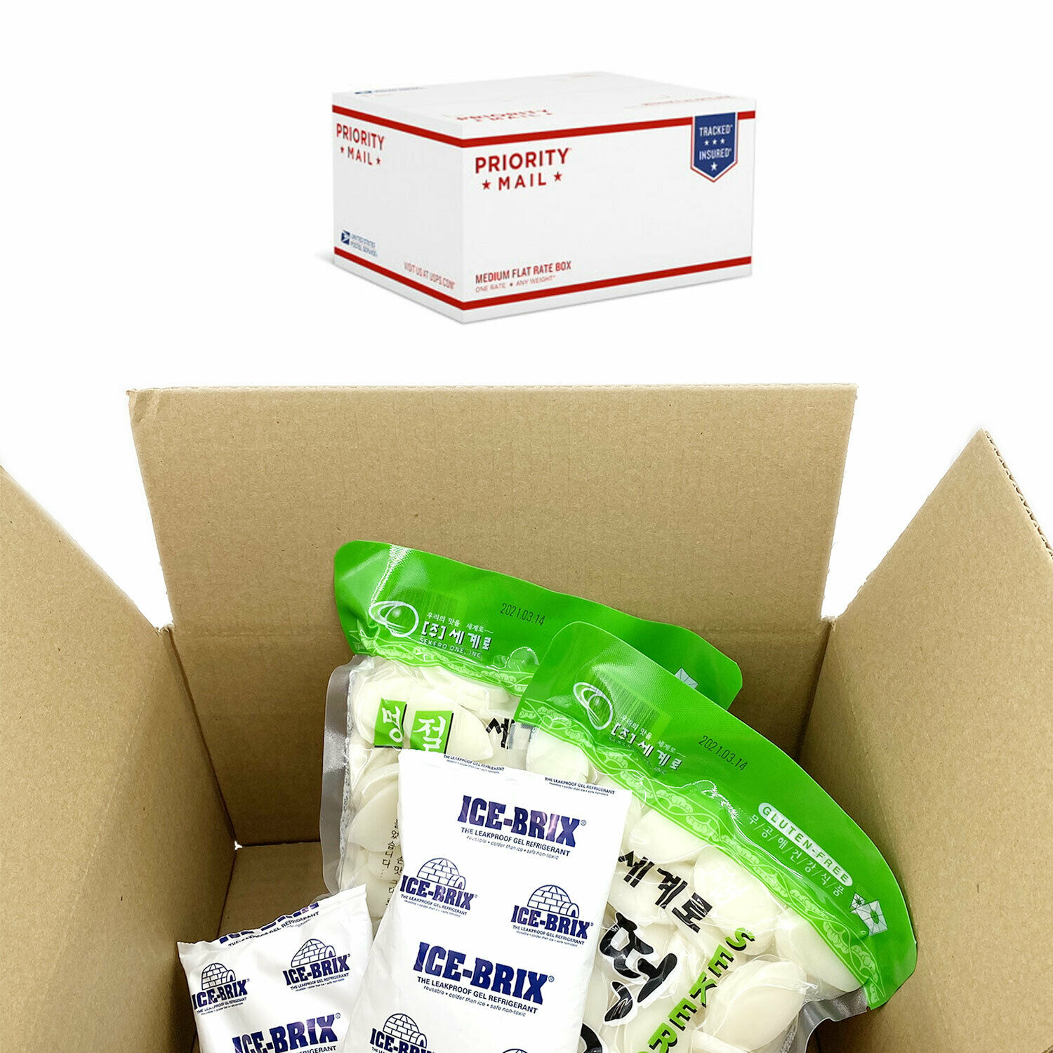 2 x Rice Cake for Ttoppoki , Sekero Korean Rice Cake, 2x Korean Instant Coffee - Fresh Stock Dated October 2025