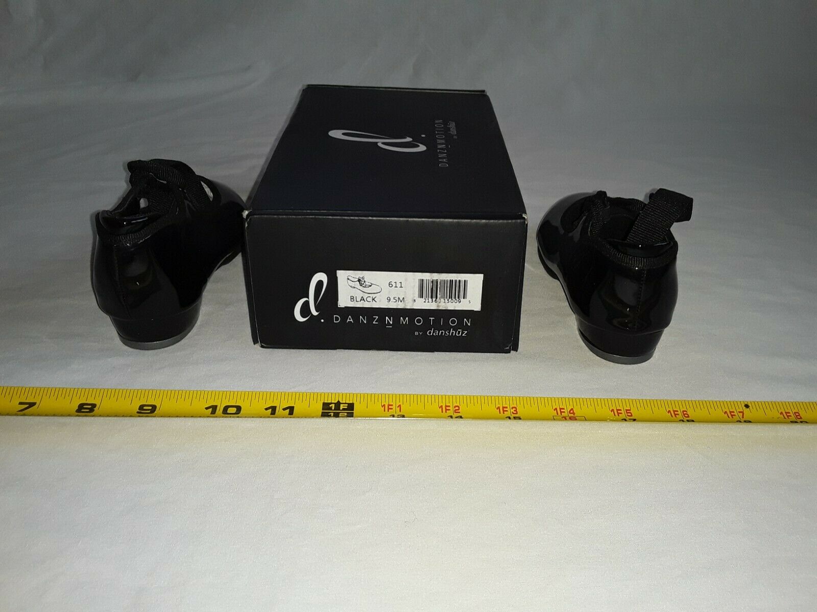 DanznMotion by Danshuz Toddler Girls Tap Shoes STAR TONE, Shiny Black Size 9.5 . - Fresh Stock Dated October 2025