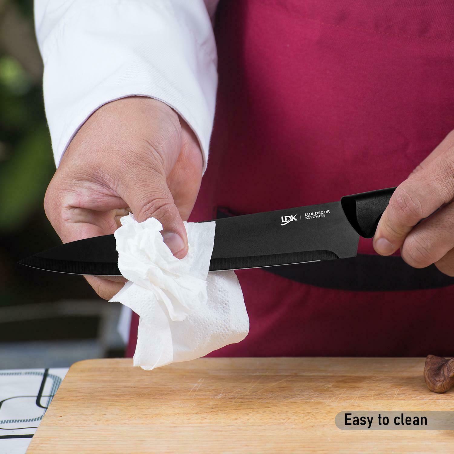 Knife Set Stainless Steel 7Pieces Professional Cutlery Pizza Kitchen Chef Knives - Fresh Stock Dated October 2025
