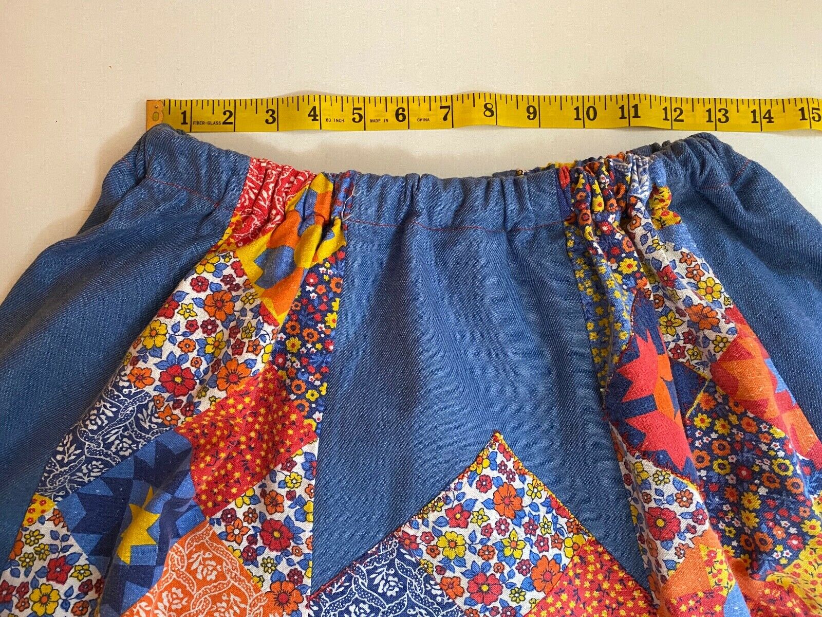Vtg Lot of 4 Homemade 1970s Style Patchwork Bright Maxi Skirt Tops Hippie Boho - Fresh Stock Dated October 2025