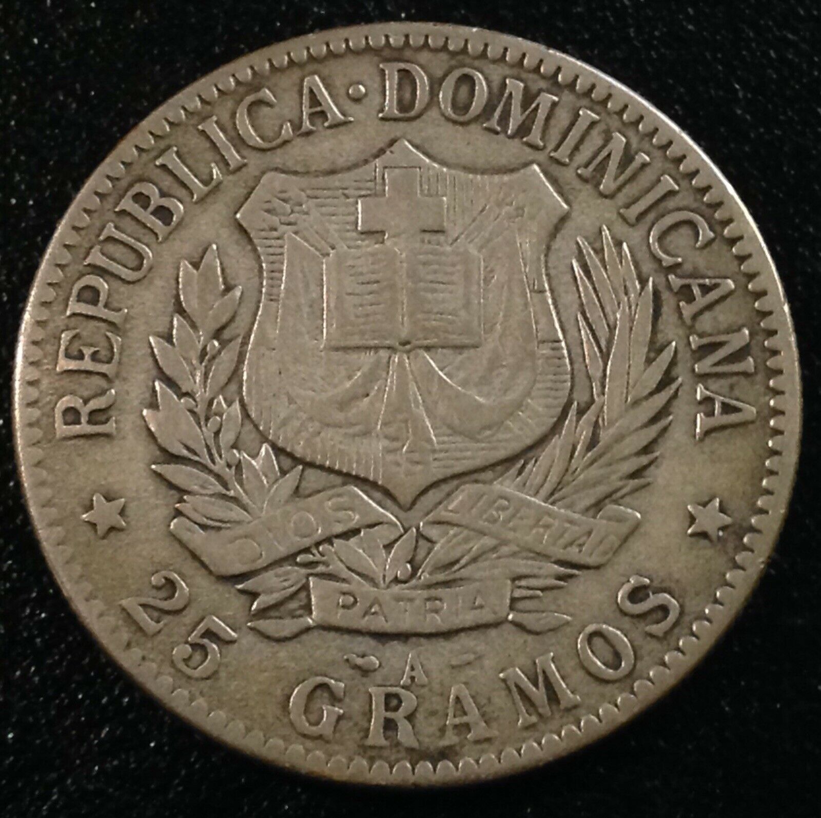 DOMINICAN REPUBLIC 1 Peso 1897 - Silver - VF - Fresh Stock Dated October 2025
