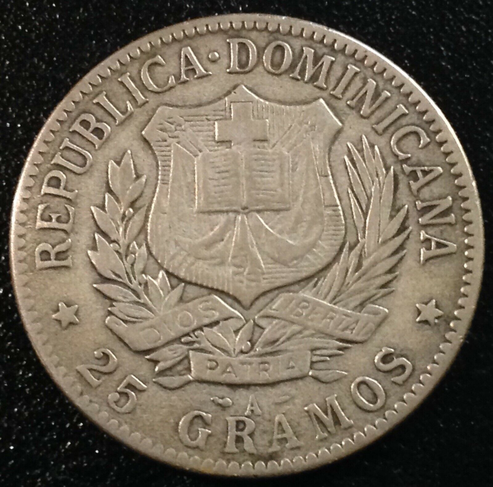 DOMINICAN REPUBLIC 1 Peso 1897 - Silver - VF - Fresh Stock Dated October 2025