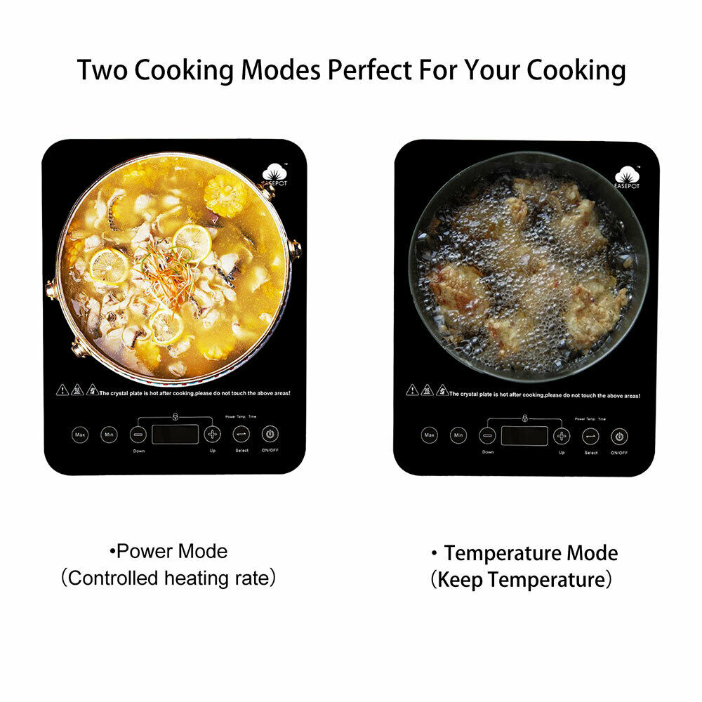 Digital Electric Single Induction Cooker 1800W Portable Burner Cooktop Hot Plate - Fresh Stock Dated October 2025