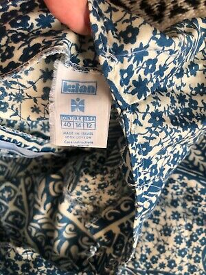 Vtg 60s 70s KITAN Cotton FLORAL BLOCK Print Style BOHO Hippie HOSTESS MAXI Skirt - Fresh Stock Dated October 2025