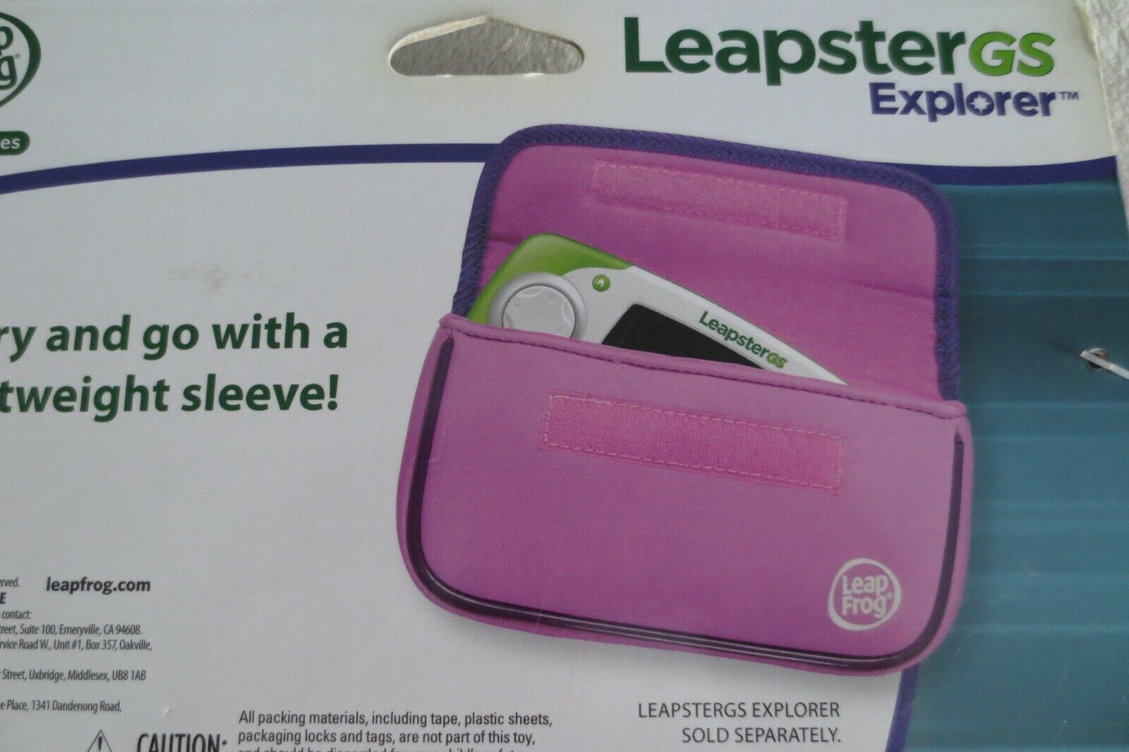 Leap Frog Leapadster Gs Explorer Neoprene Sleeve Carry & Go New - Fresh Stock Dated October 2025
