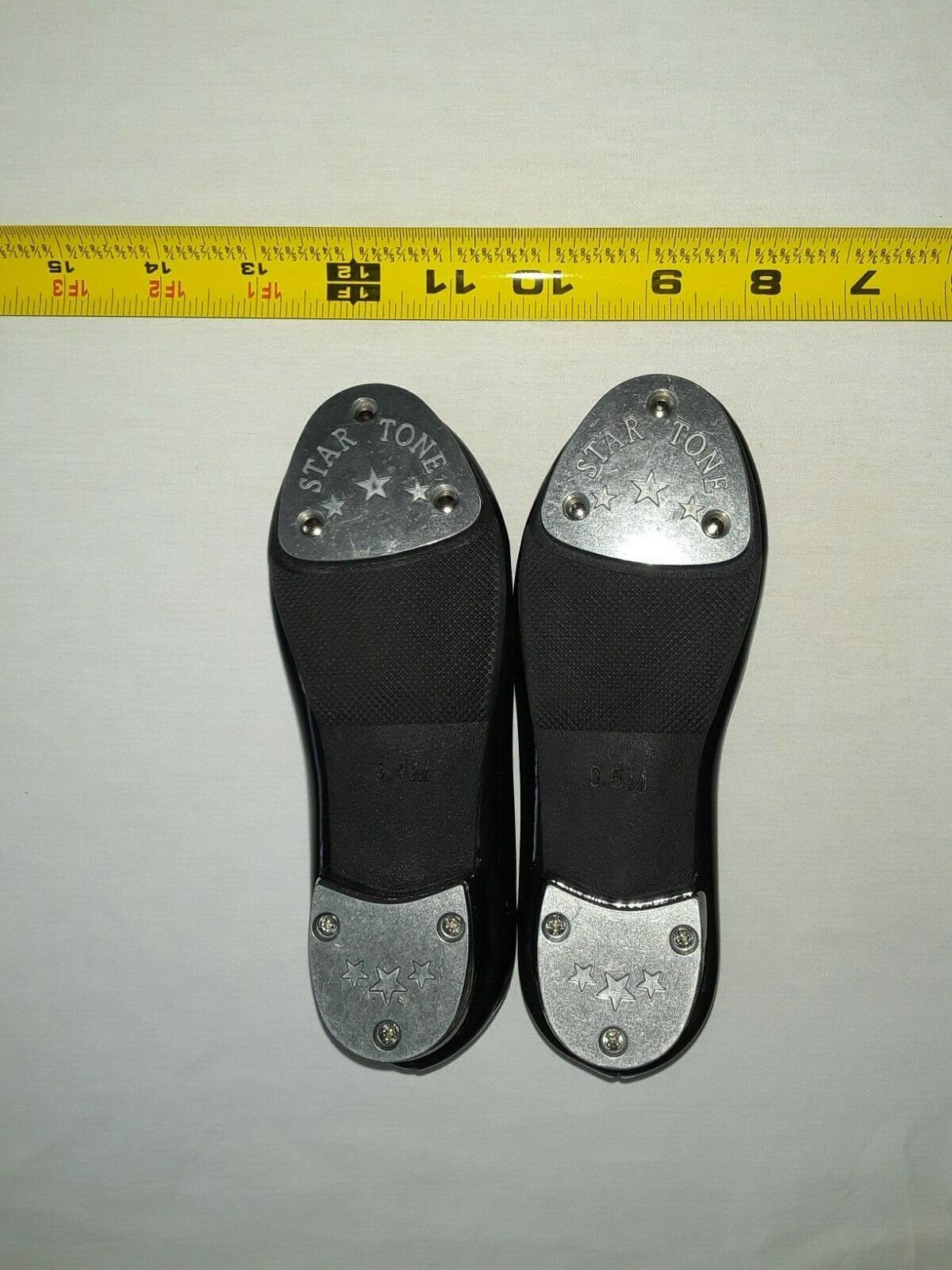 DanznMotion by Danshuz Toddler Girls Tap Shoes STAR TONE, Shiny Black Size 9.5 . - Fresh Stock Dated October 2025