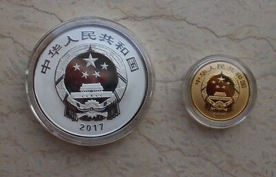 China 2017 Gold and Silver Coins Set - World Heritage - Temple of Confucius - Fresh Stock Dated October 2025