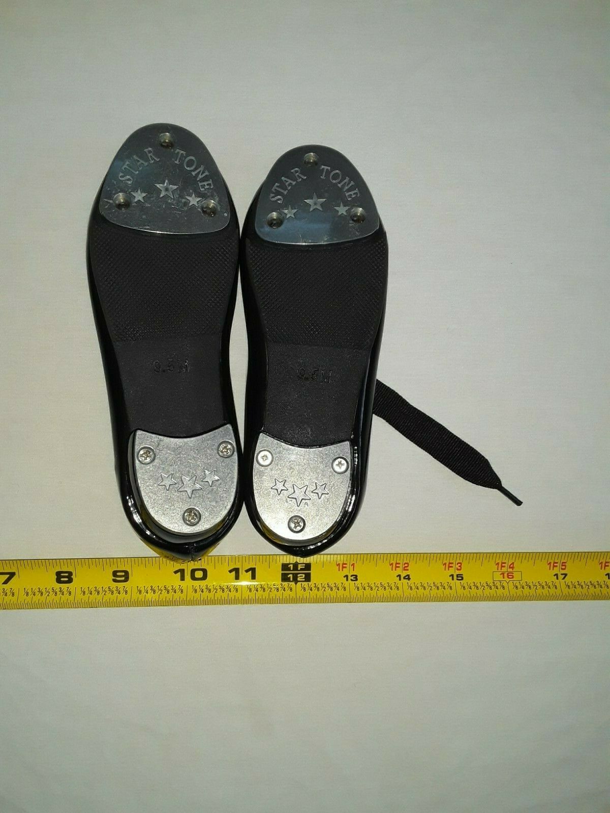 DanznMotion by Danshuz Toddler Girls Tap Shoes STAR TONE, Shiny Black Size 9.5 . - Fresh Stock Dated October 2025