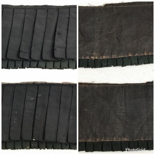 Antique 1880s Black Faille Bustle Skirt Parts Pleated Trim Handmade Ruched Panel - Fresh Stock Dated October 2025