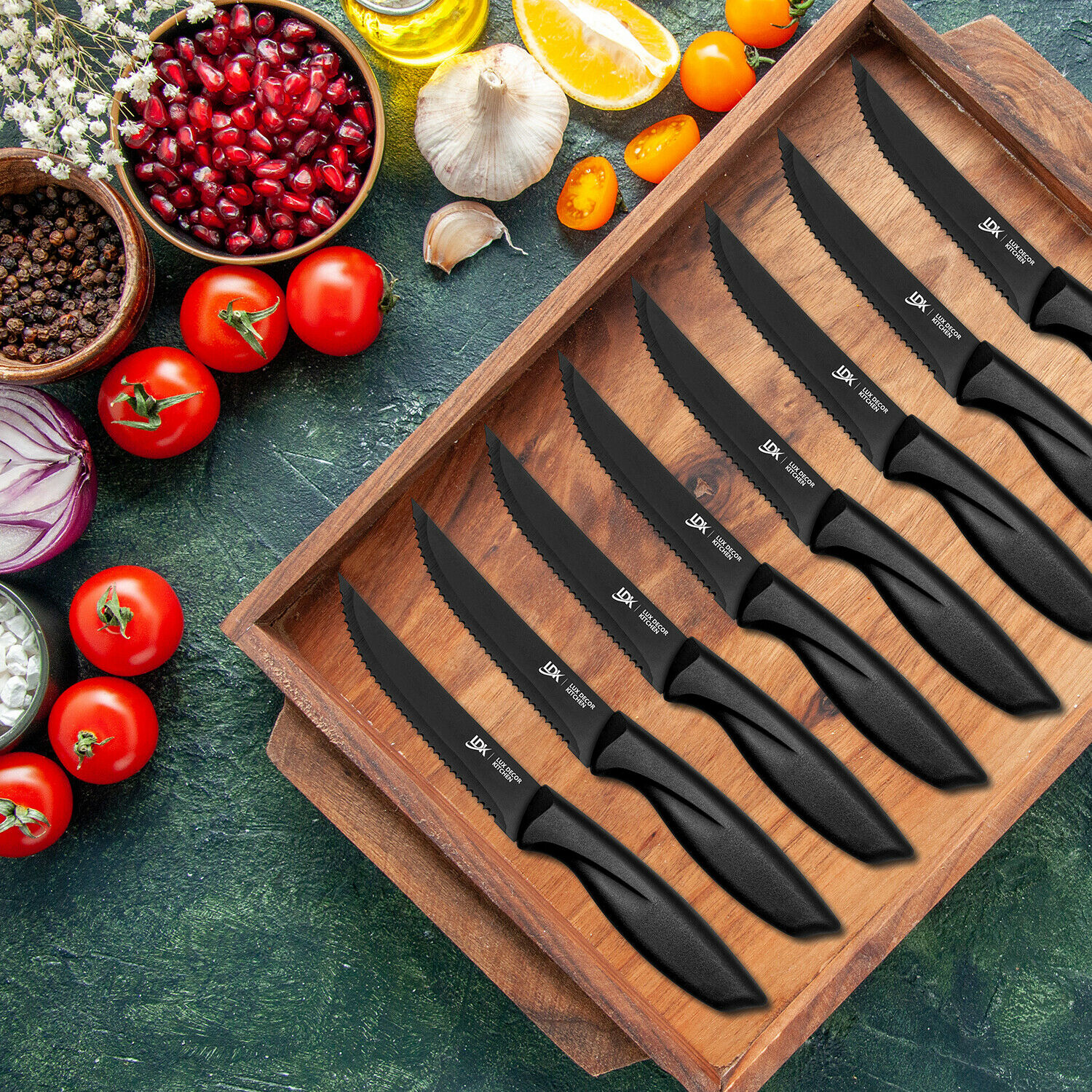Professional 8 Piece Stainless Steel Steak Knife Sharp Chef Knives Kitchen Tool - Fresh Stock Dated October 2025