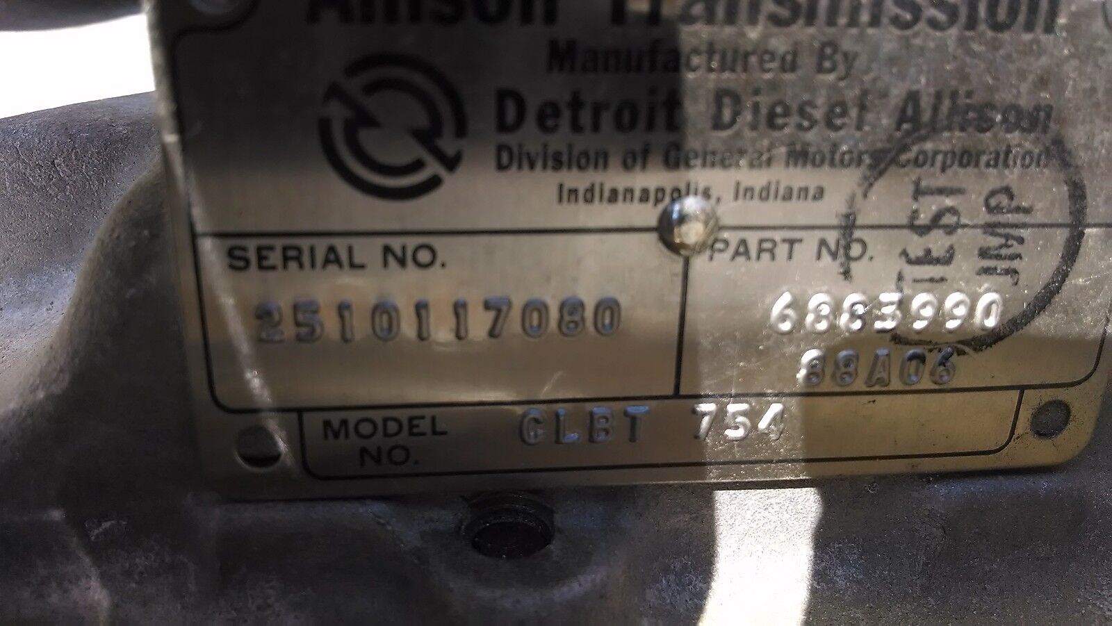 Rebuilt TRANSMISSION for M911 22.5 Ton 8x6 Military Truck DIESEL Oshkosh CLBT754 - Fresh Stock Dated October 2025