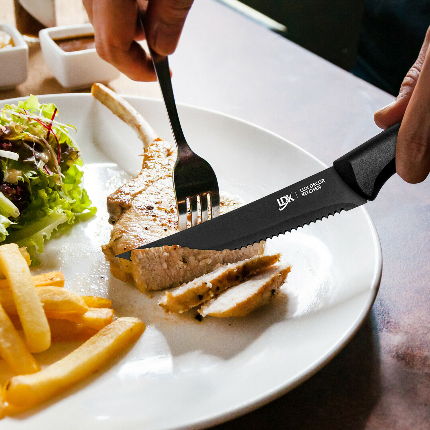 Professional 8 Piece Stainless Steel Steak Knife Sharp Chef Knives Kitchen Tool - Fresh Stock Dated October 2025