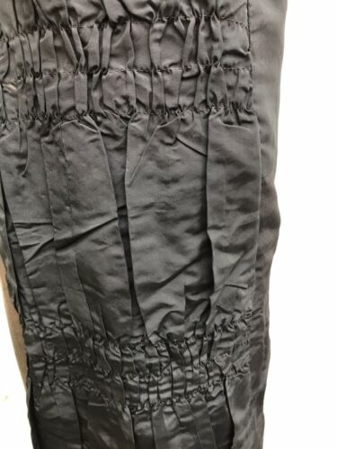 Antique 1880s Black Faille Bustle Skirt Parts Pleated Trim Handmade Ruched Panel - Fresh Stock Dated October 2025